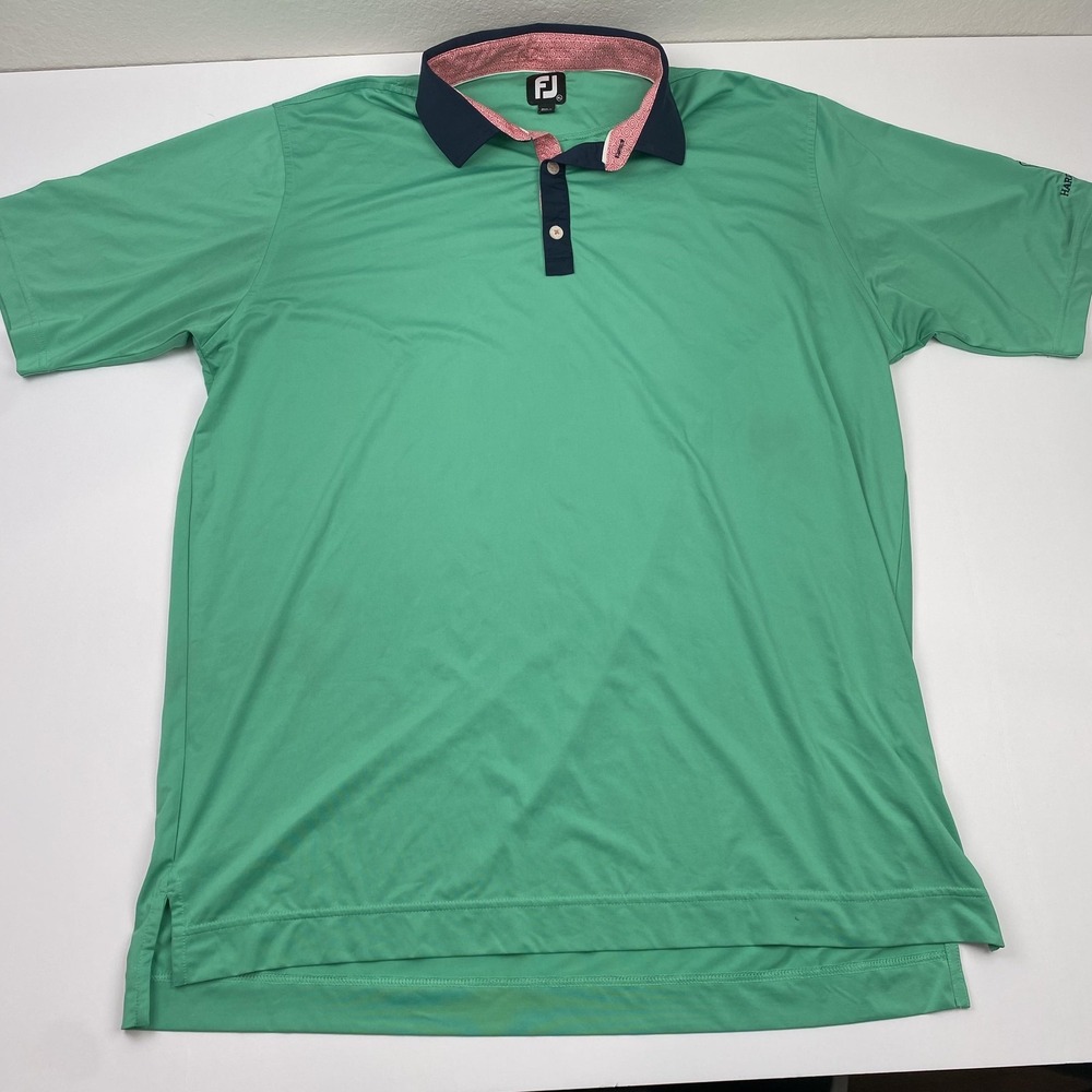 FootJoy Polo Shirt Mens XL Green TPC Harding Park Golf Stretch Performance
